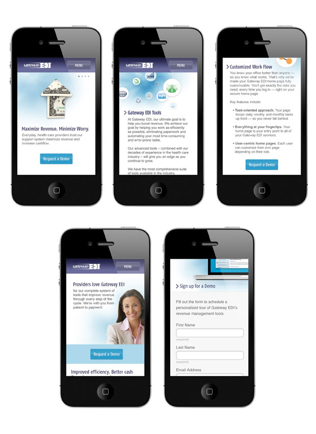 Gateway EDI Mobile Website Design