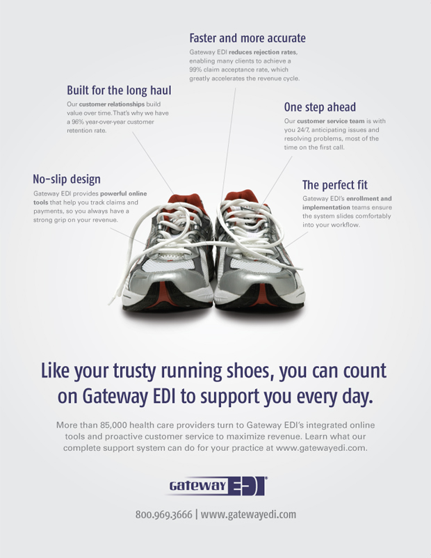 Ad campaign for Gateway EDI - Physicians Practice Service