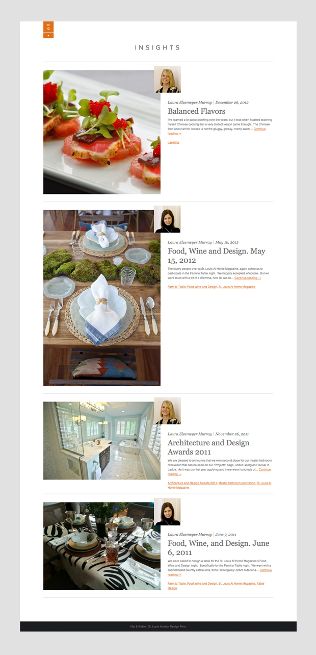 Hip + Gable Interior Design Firm - Website