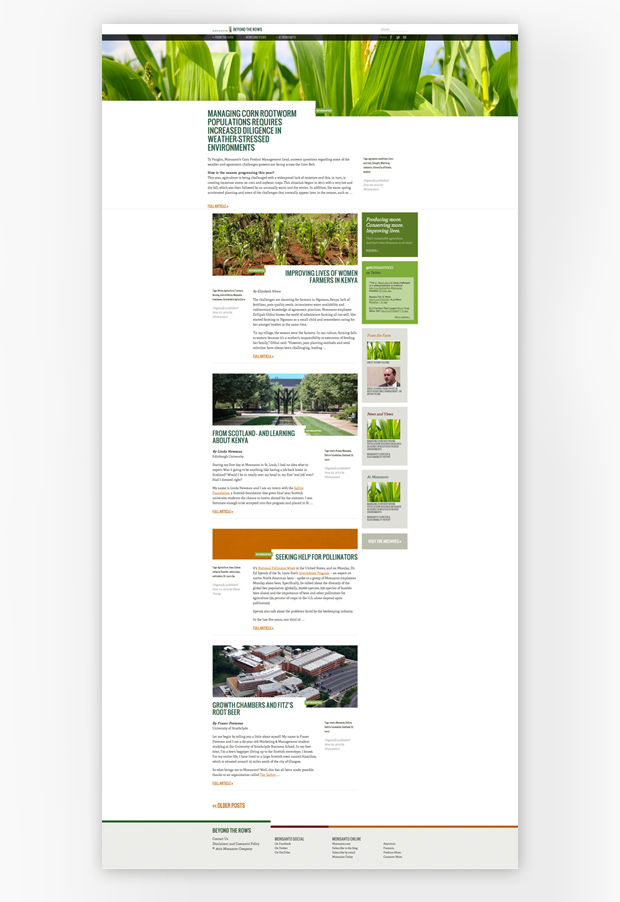 Monsanto Blog Web Design