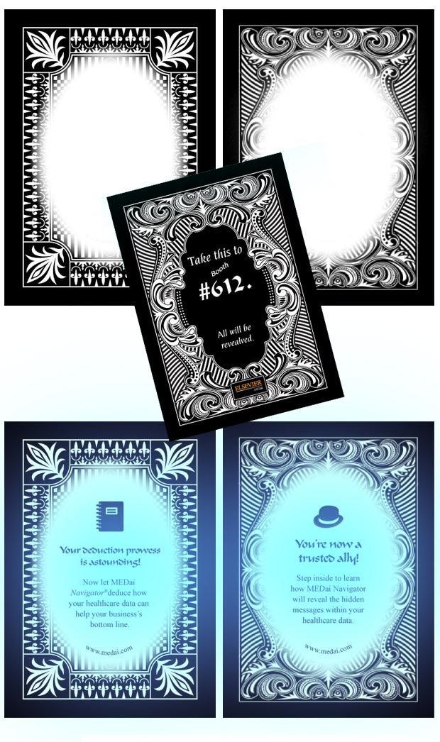 Sherlock Tradeshow Cards with Hidden Messages