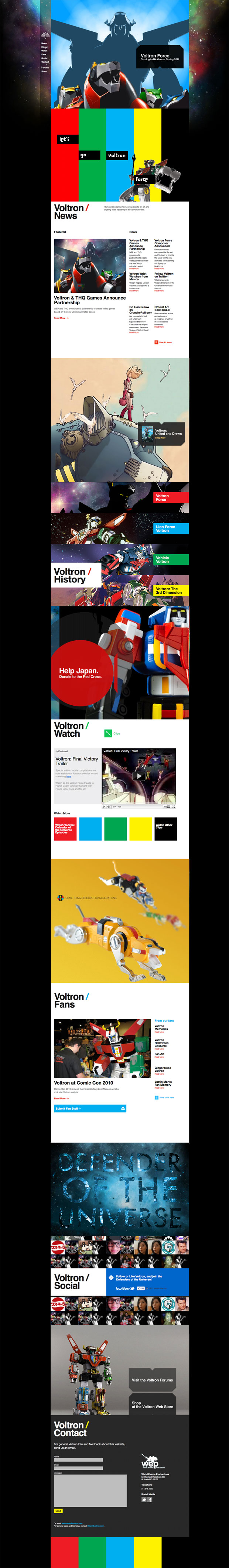 Voltron Website Design by Atomicdust