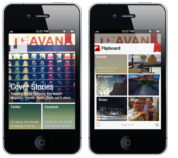 Flipboard for iPhone Interaction Branding
