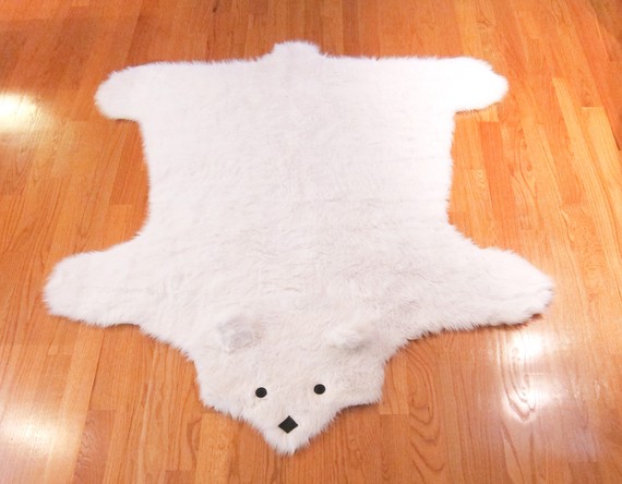 Faux Polar Bear Rug
