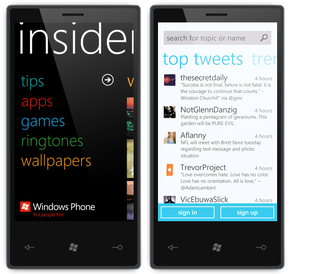 Windows Phone 7 Interaction Branding
