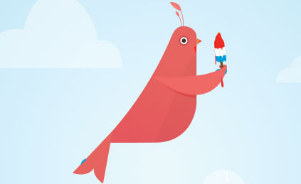Cardinal with a Bomb Pop