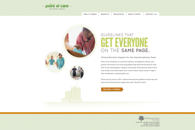 Point of Care Guidelines Website Design