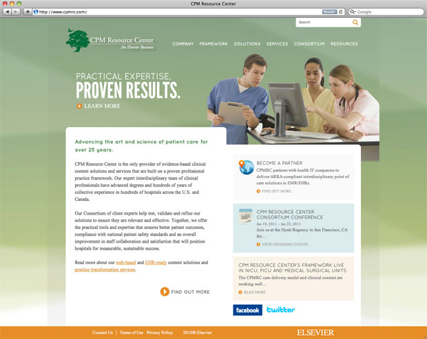 Website design for Atomicdust launches CPMRC Healthcare