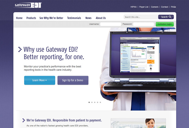 Gateway EDI Heatlhcare Website Design