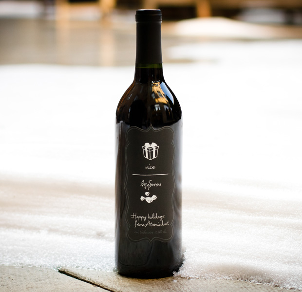 Atomicdust Holiday Wine labels