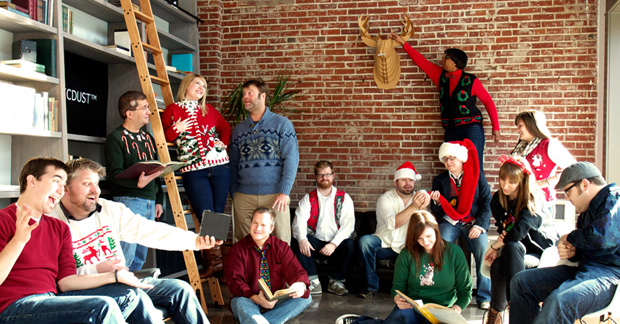 The Atomicdust team celebrate the holidays