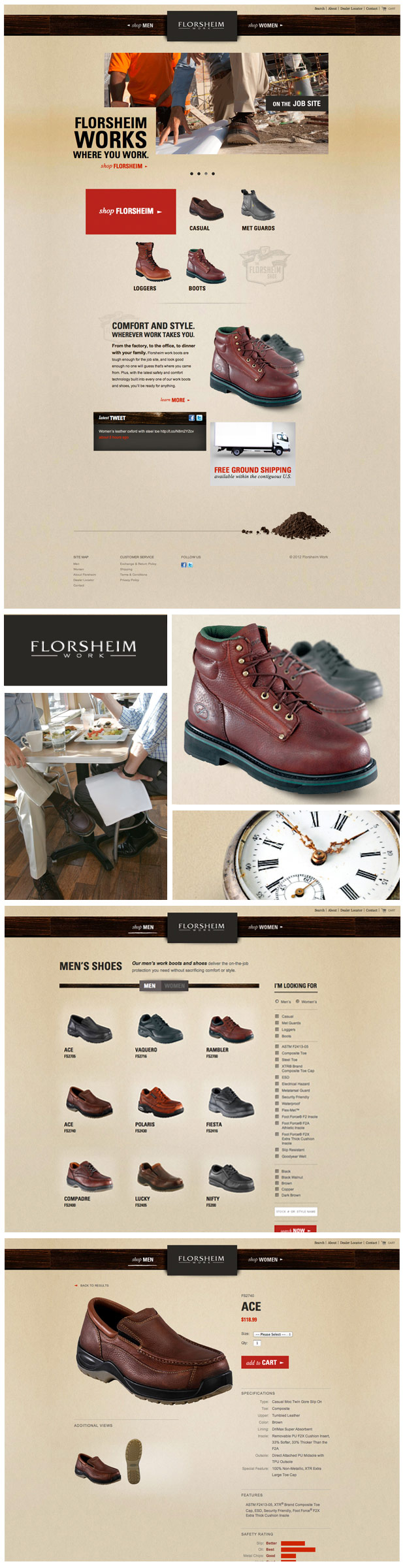 Florsheim Shoes Website design