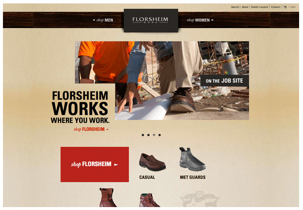 Florsheim Shoes Website design