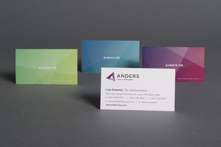 Anders CPA Business Cards Design