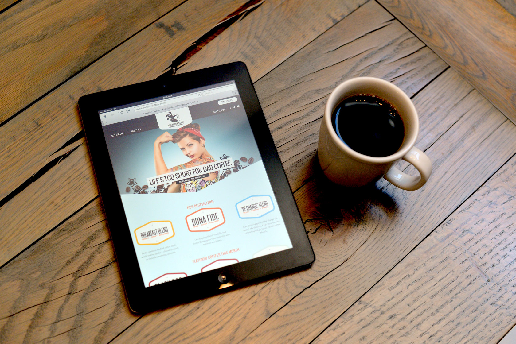 Goshen Coffee website design