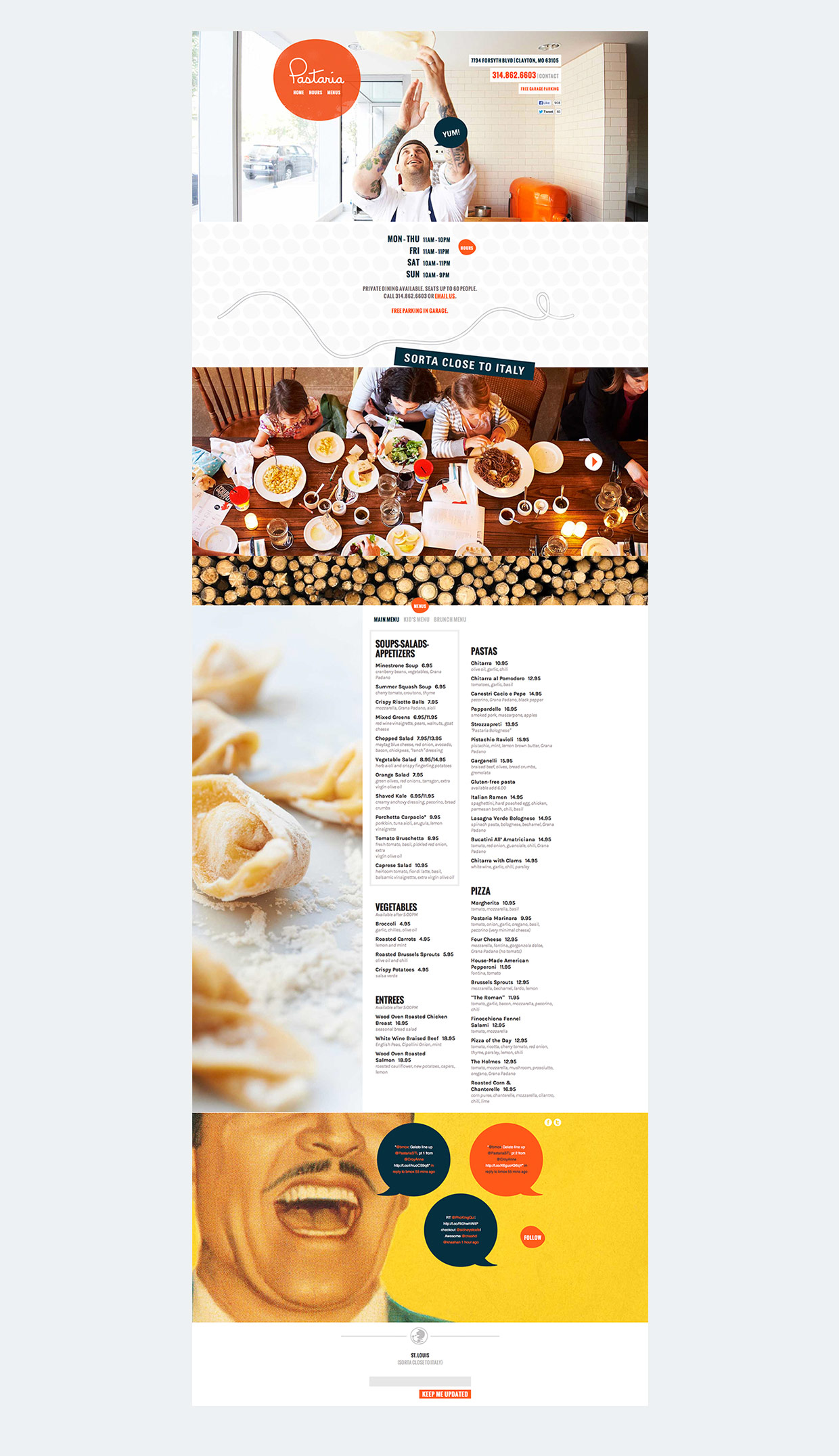 Pastaria Website Design
