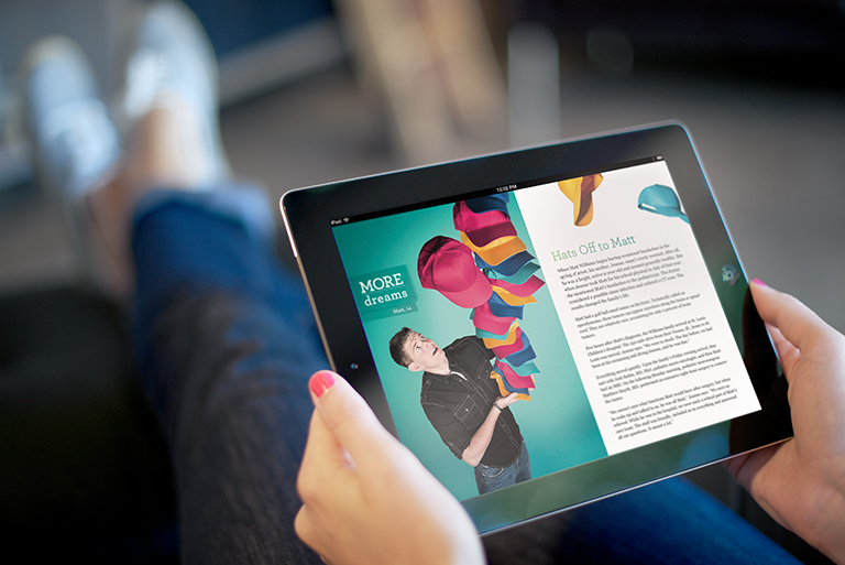 Photography used in the Annual Report design for St. Louis Children's Hospital