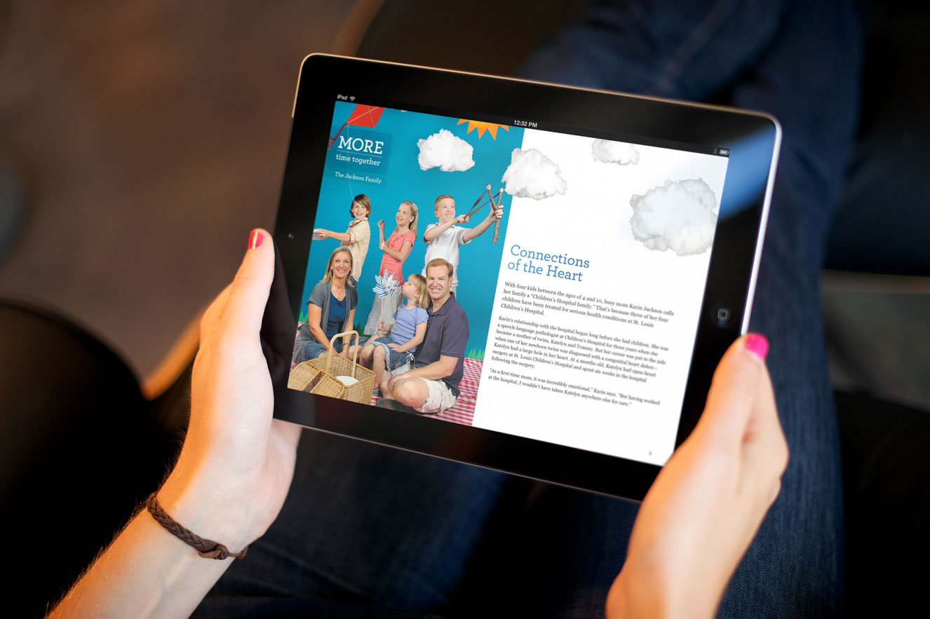 Digital Annual Report design for St. Louis Children's Hospital