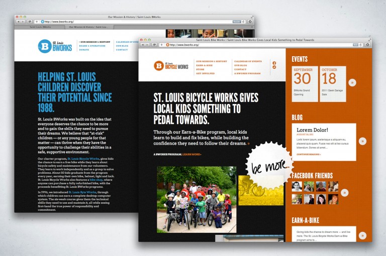 St. Louis BWORKS Website Design Interior Pages