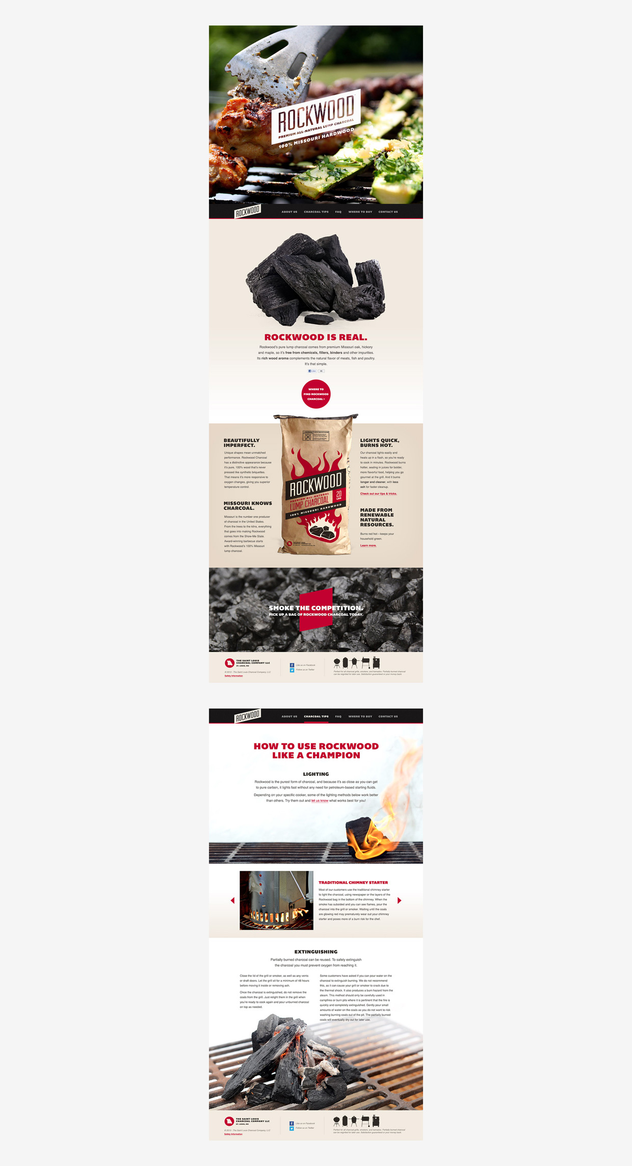 Rockwood Charcoal Website Design