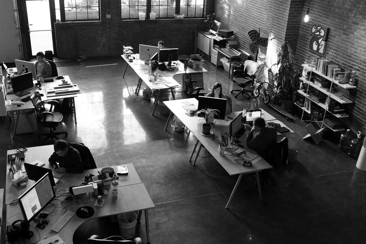 The offices of branding and design agency Atomicdust