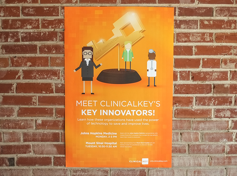 Poster design for Clinical Key- Key Innovators marketing campaign