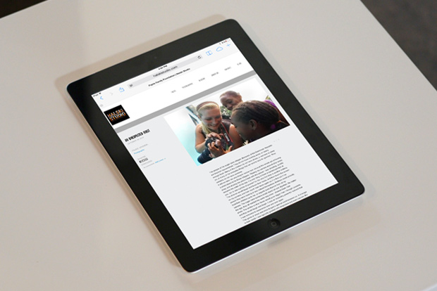 Halski Studio Website Design on an iPad