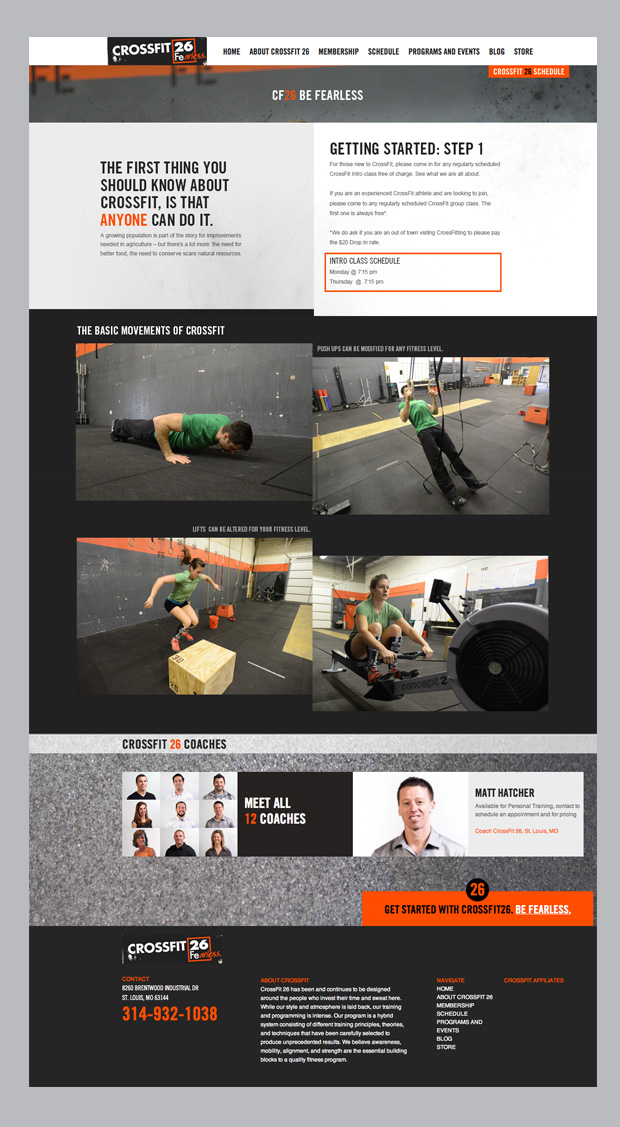 Crossfit Web Design