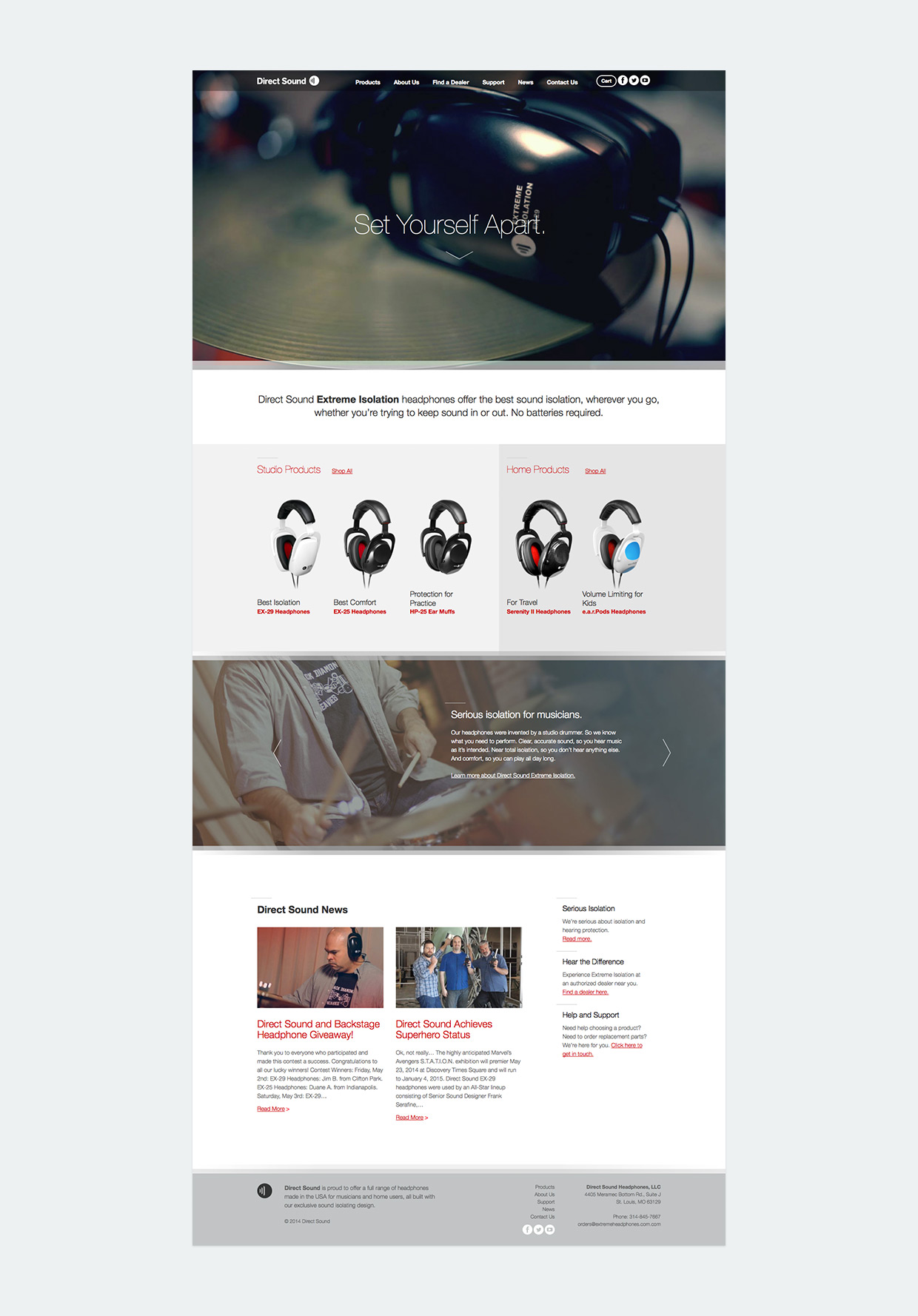 DirectSound website design