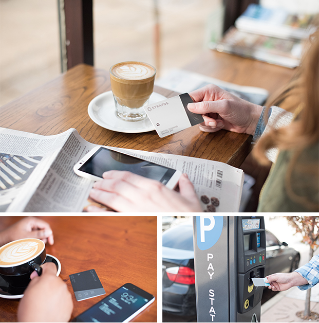 Elements of the Stratos Card brand