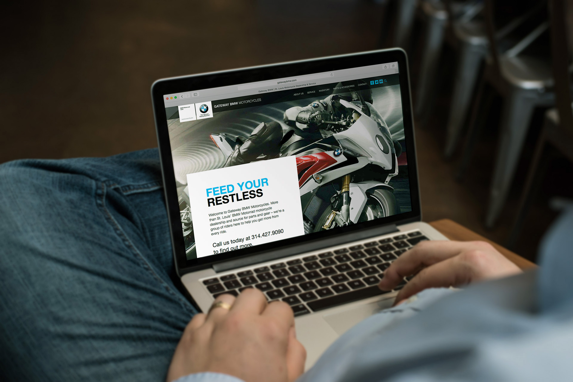 The new gateway BMW Website on a laptop