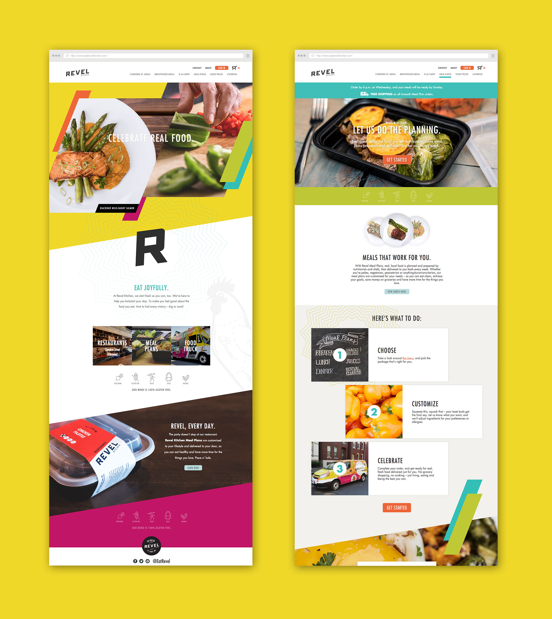 Website design for Revel Kitchen