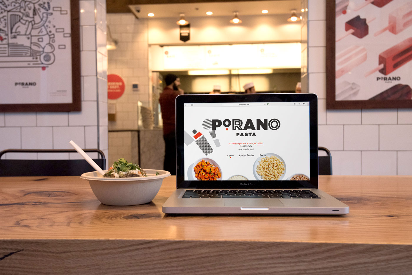 Porano Pasta Restaurant Branding,Interior and Website Design