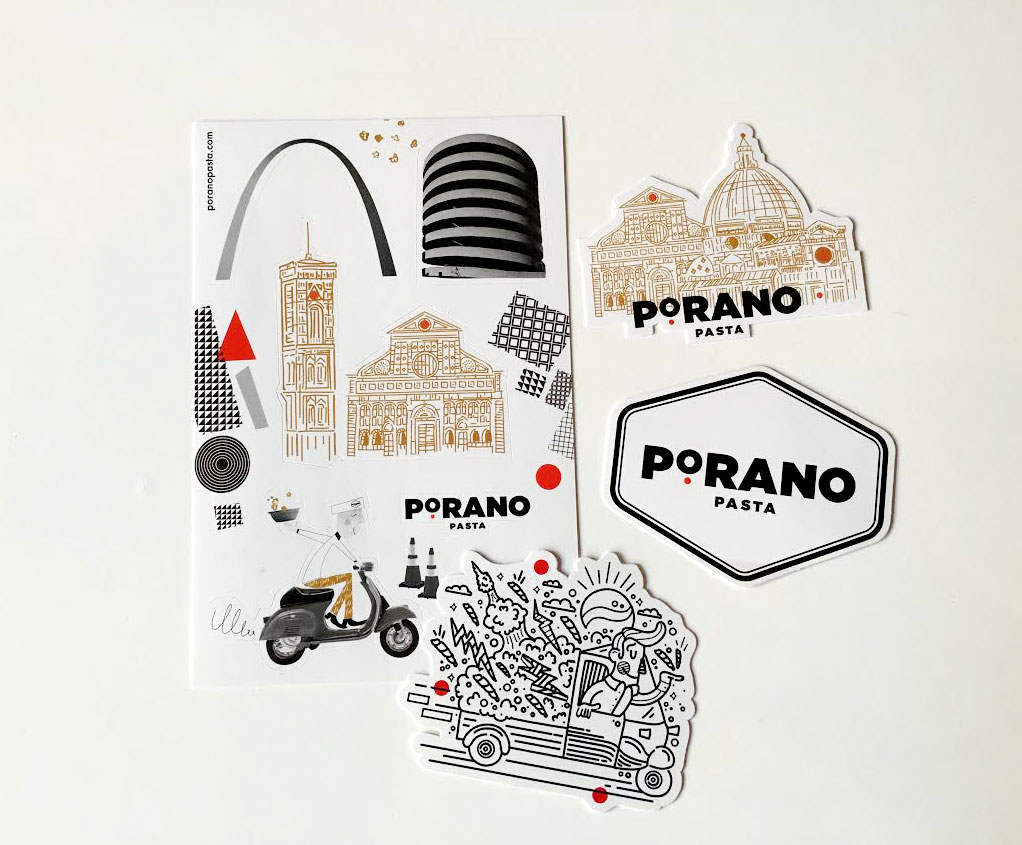 Porano-stickers
