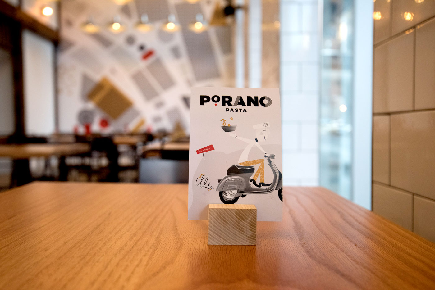 Porano Pasta Restaurant Table Tent