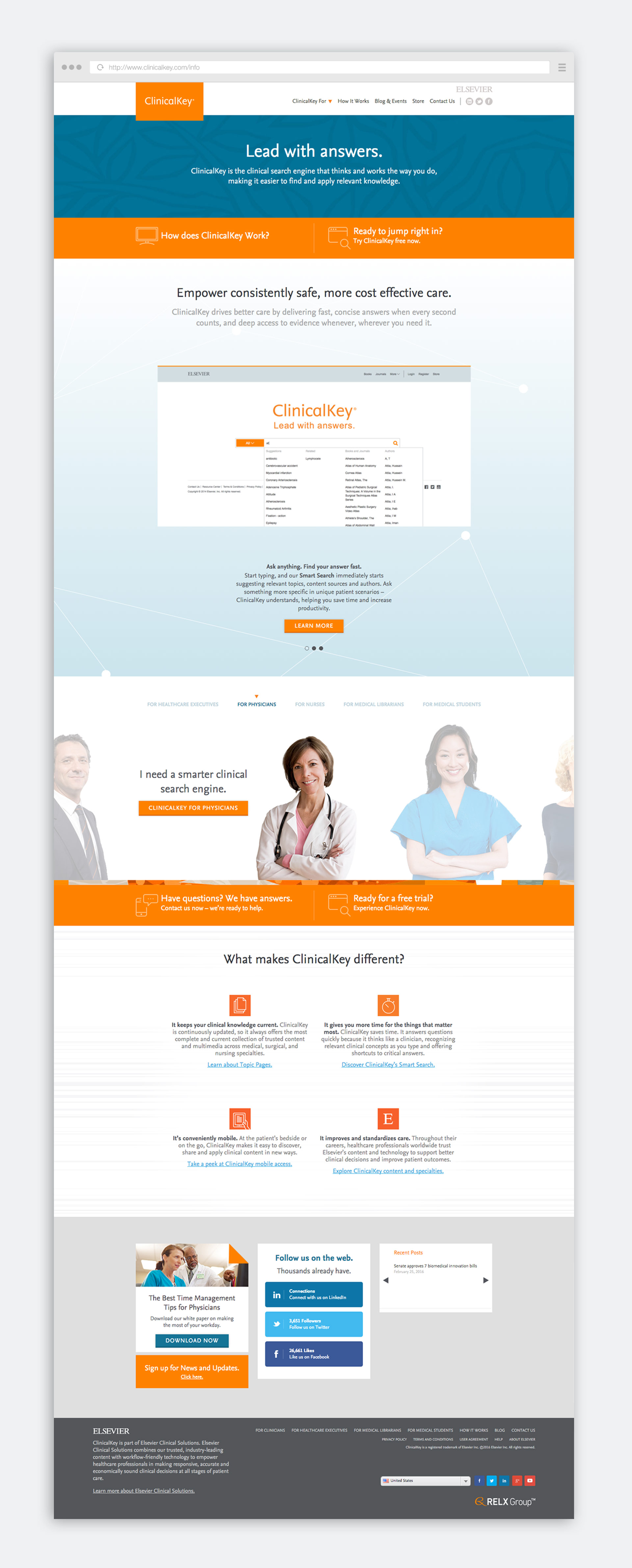 ClinicalKey Website Design