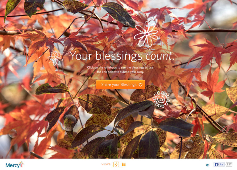 Mercy Hospitals Blessings Website - Fall Homepage