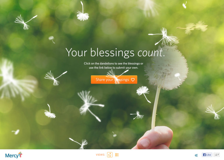 Mercy Hospitals Blessings Website - Summer Homepage