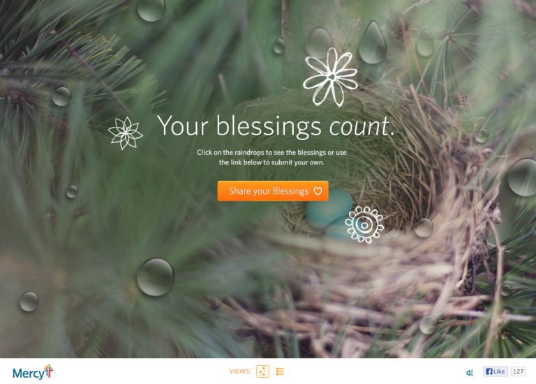Mercy Hospitals Blessings Website - Spring Homepage