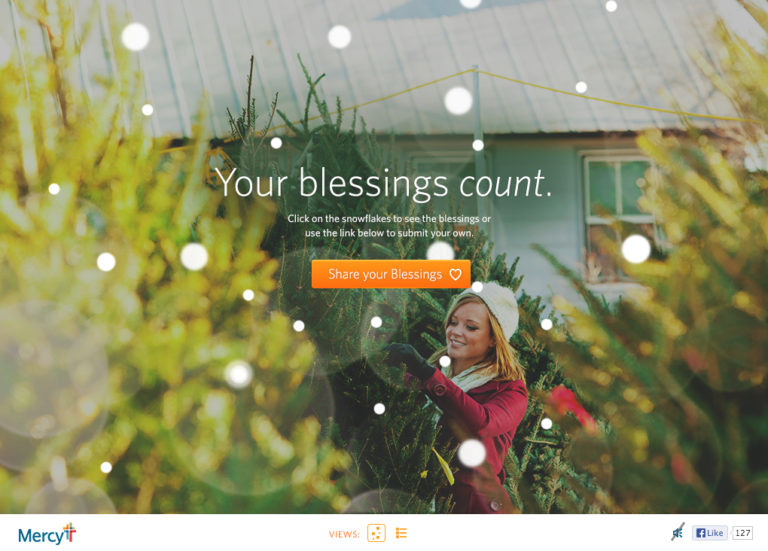 Mercy Hospitals Blessings Website - Winter Homepage
