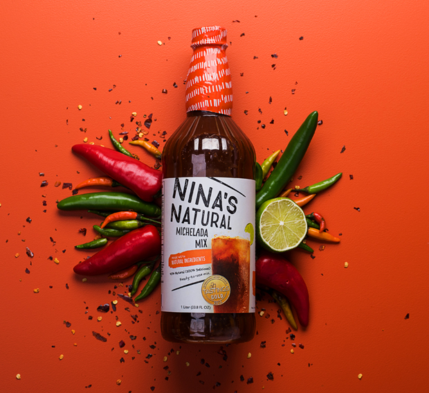 Nina's Natural Branding - Michelada Mix Packaging