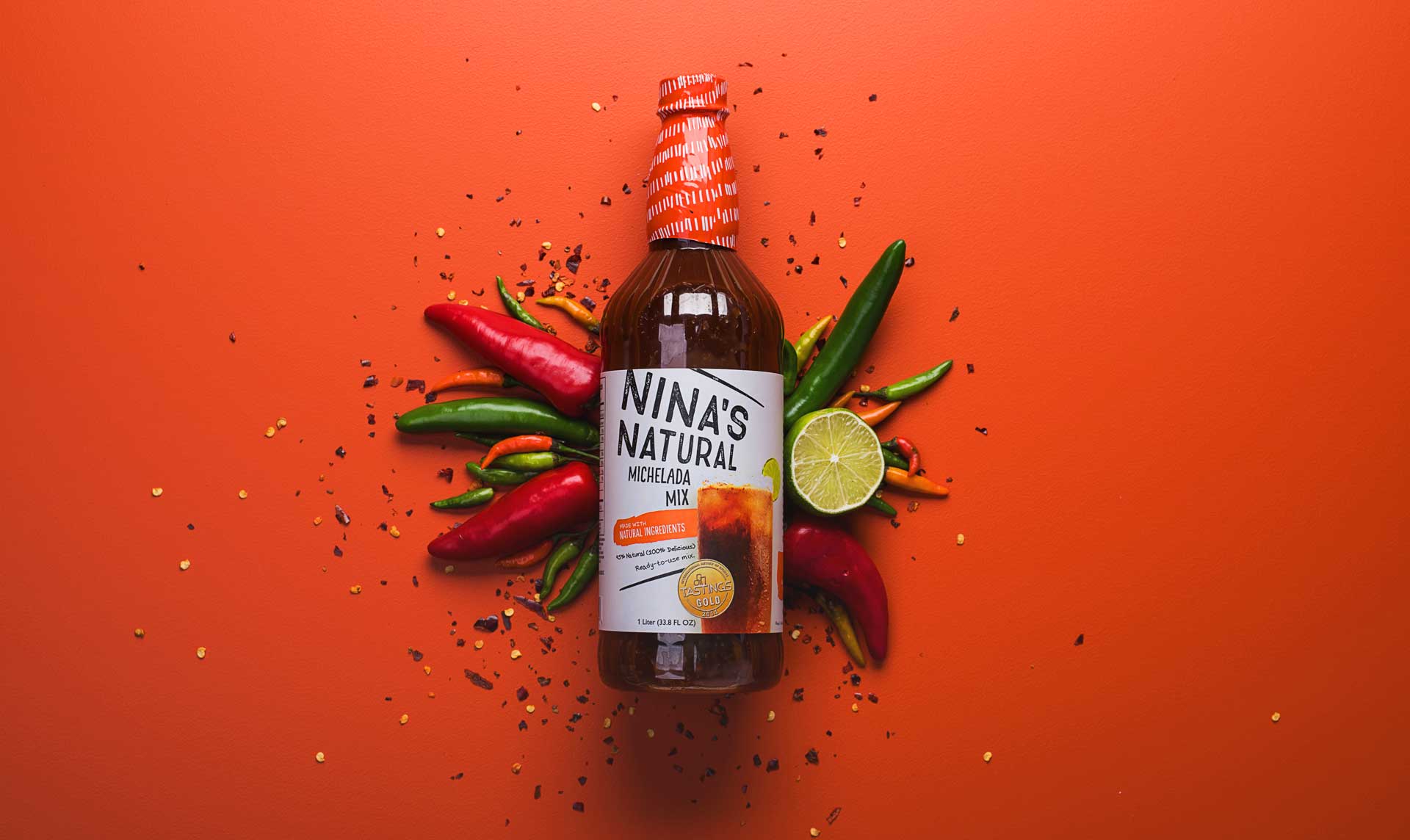 Nina's Natural Branding and Packaging Design with peppers