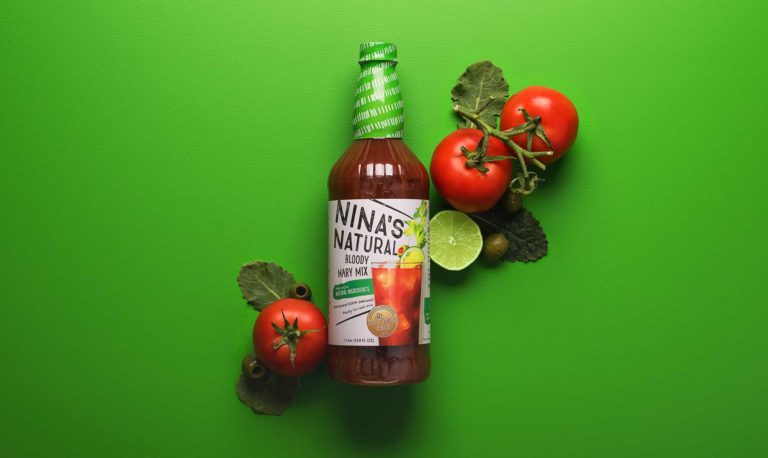 Nina's Natural Branding and Packaging - Bloody Mary Mix Photoshoot