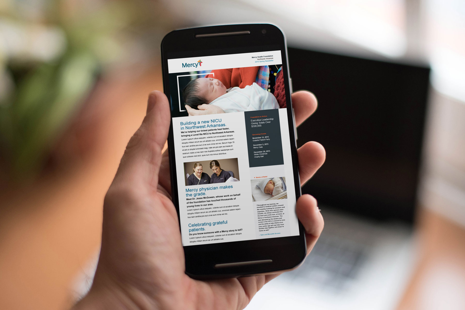 Mercy Health Foundation - Mobile Website Design