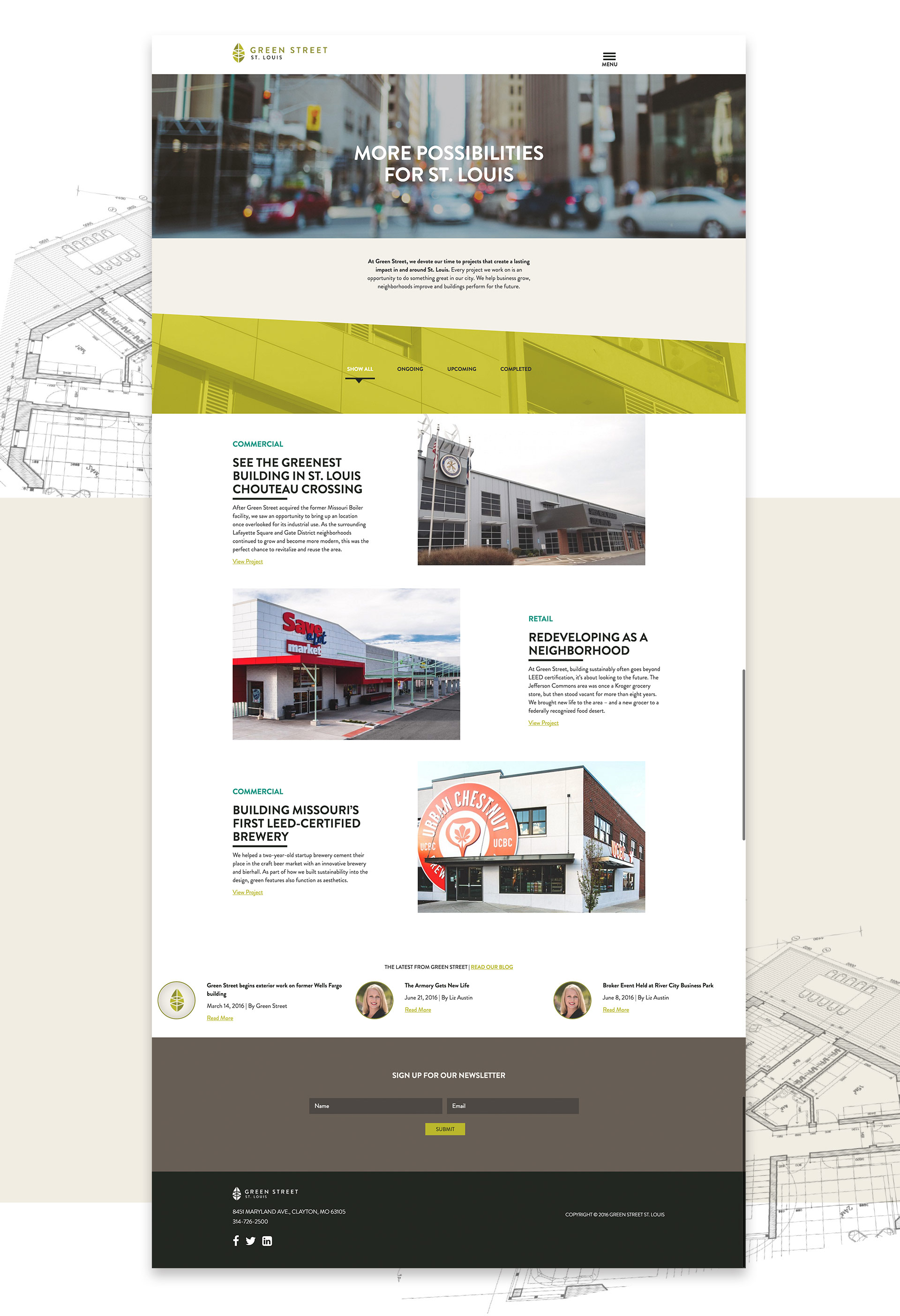 Green Street St. Louis - Website Design