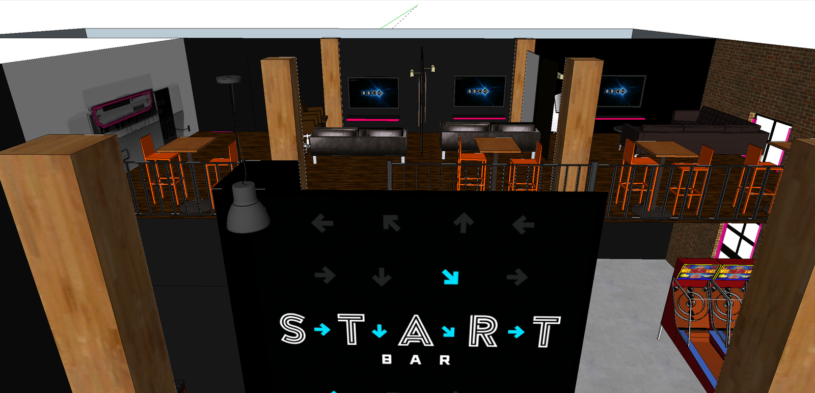 Start Bar Interior Renderings