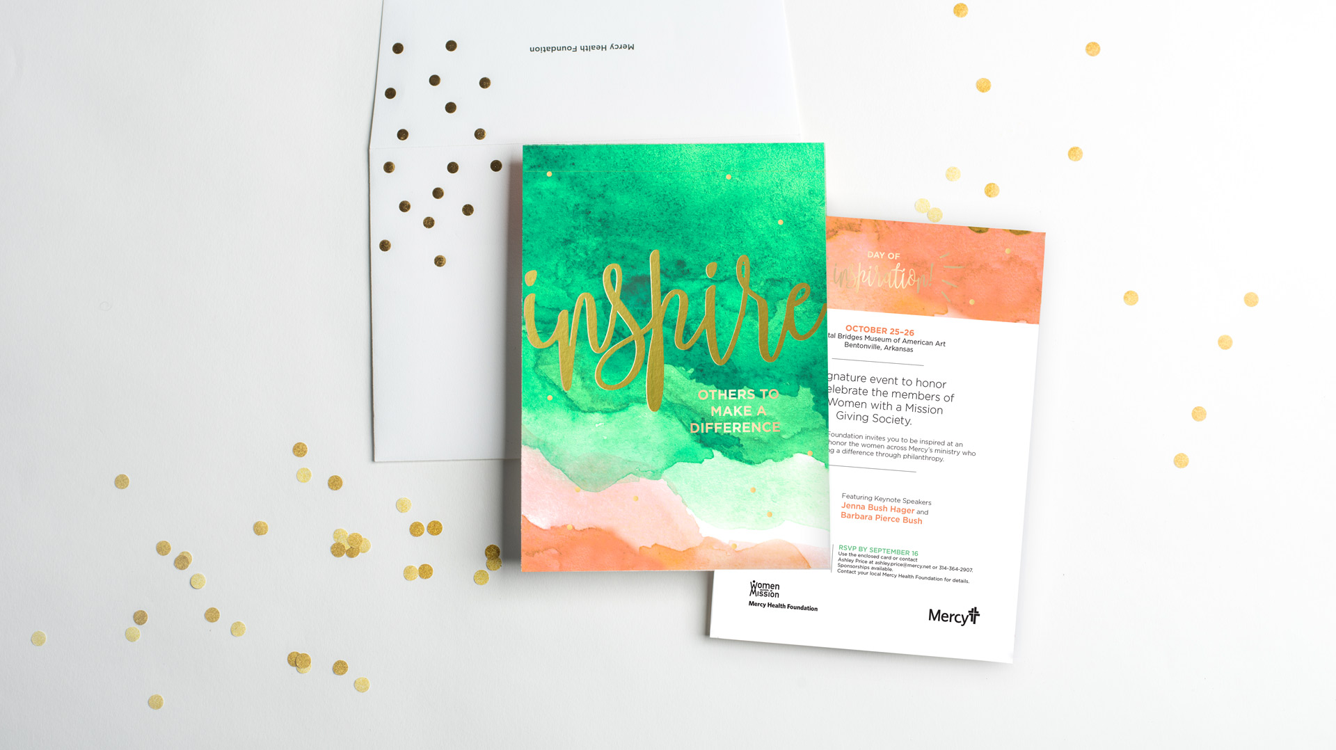 Mercy Health Foundation Invitation Design