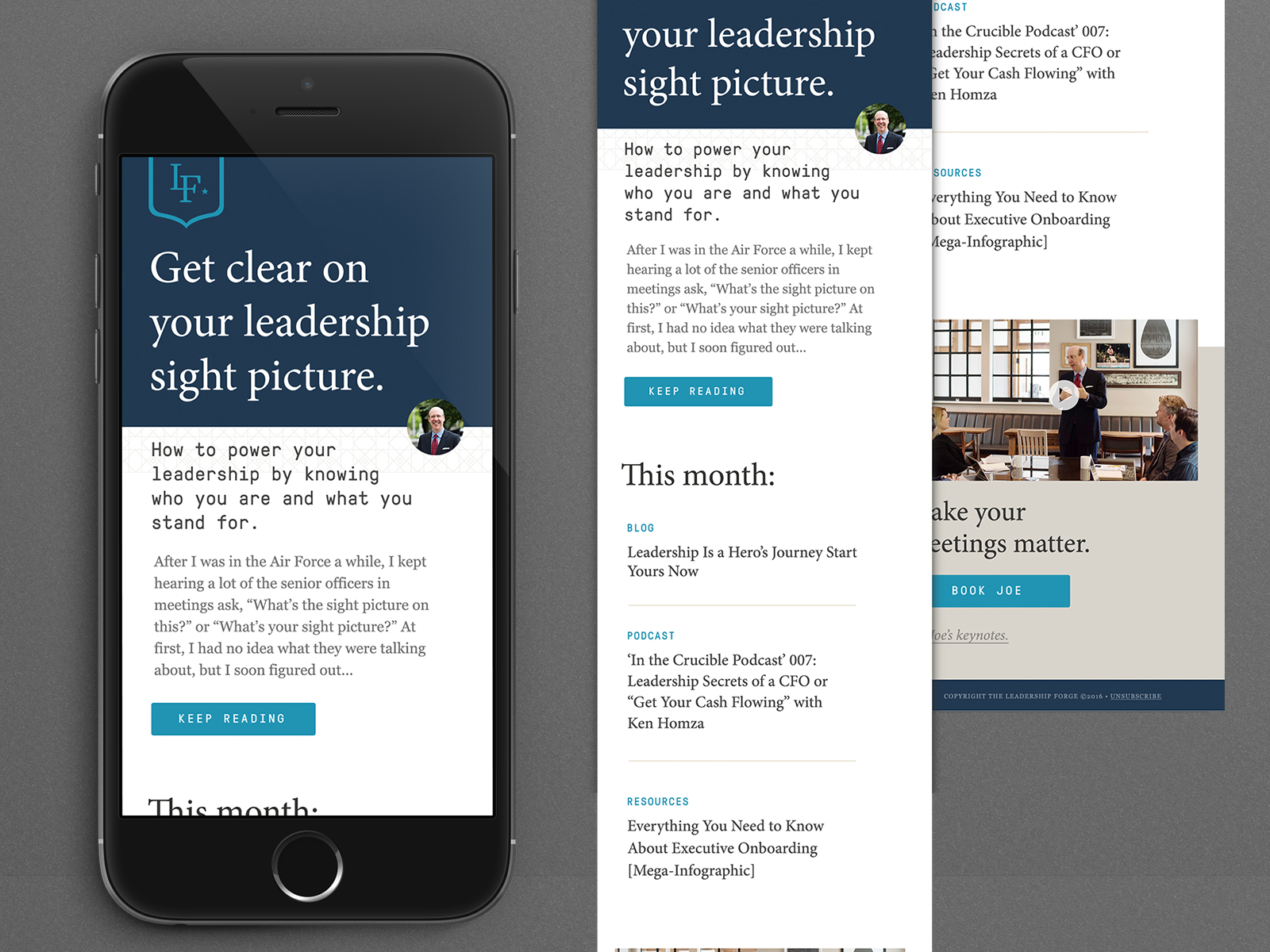 The Leadership Forge mobile website design