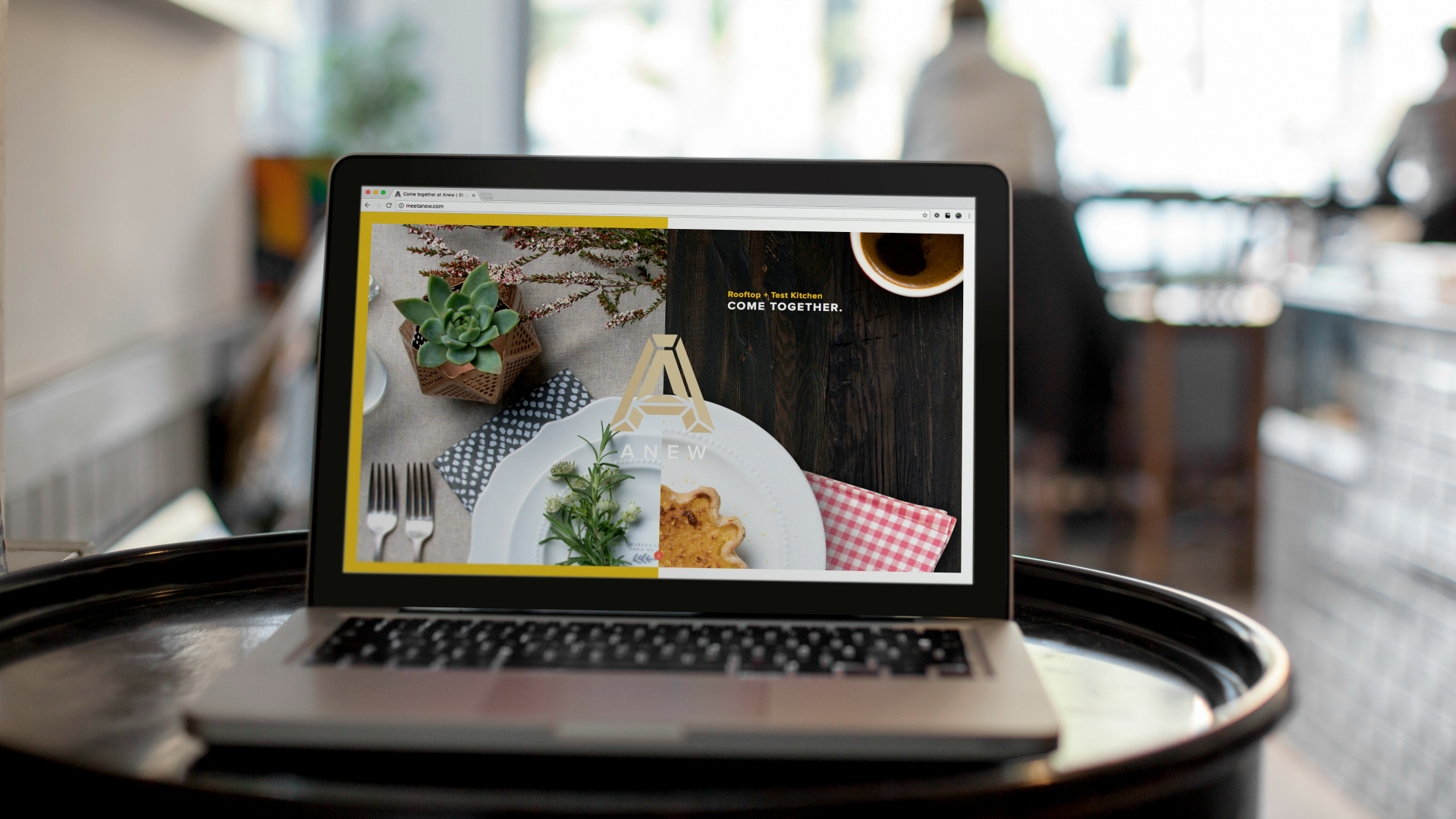 Anew Website design on a laptop