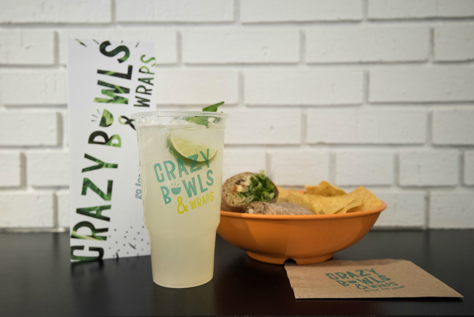 Complete restaurant branding for Crazy Bowls & Wraps
